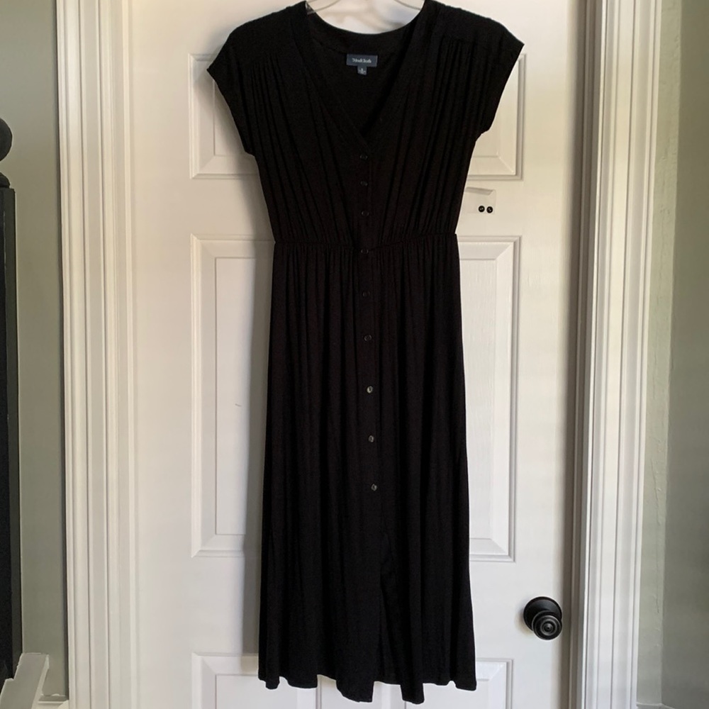 ModCloth Button Up Black Dress